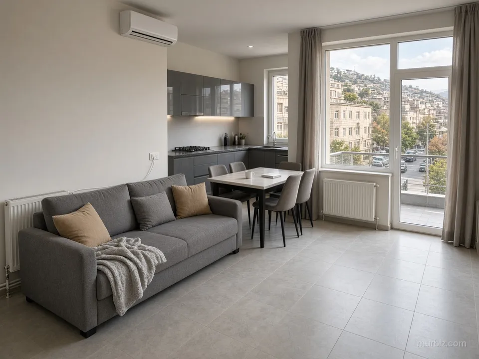 One-room apartment with a kitchen-living room in Yasamal