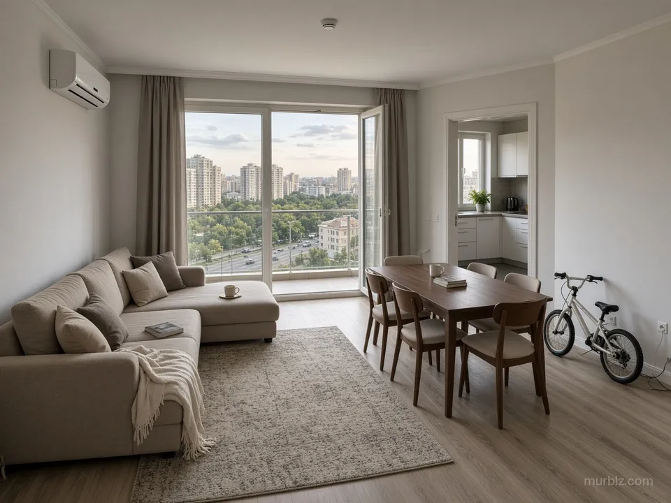 Three-room family apartment in Khatai