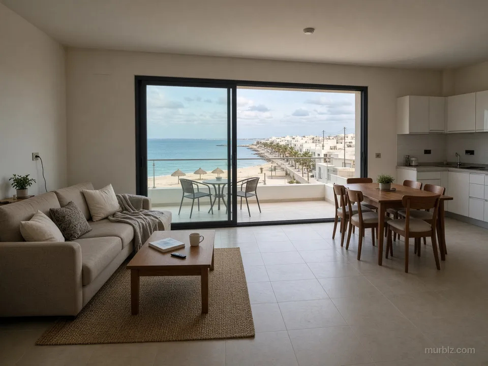 Two-bedroom apartment with a sea view on Amwaj Islands
