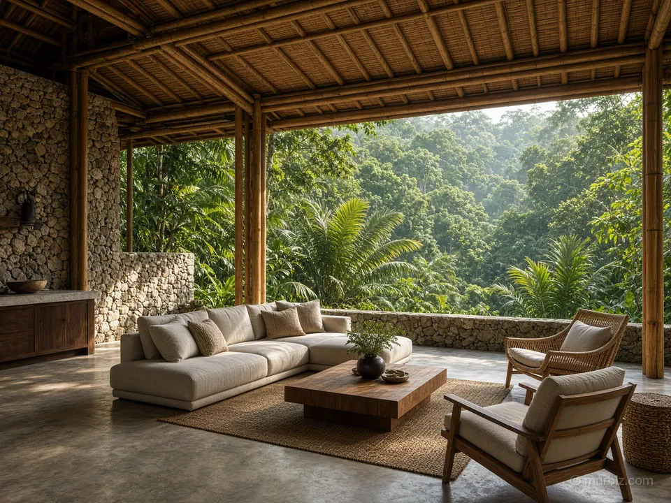 A new eco-villa with a jungle view in Sayan near Ubud