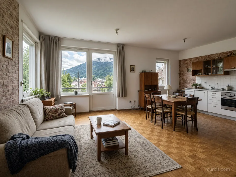 Căn hộ hai phòng ngủ 97 m² có hai ban công ở khu Vitosha