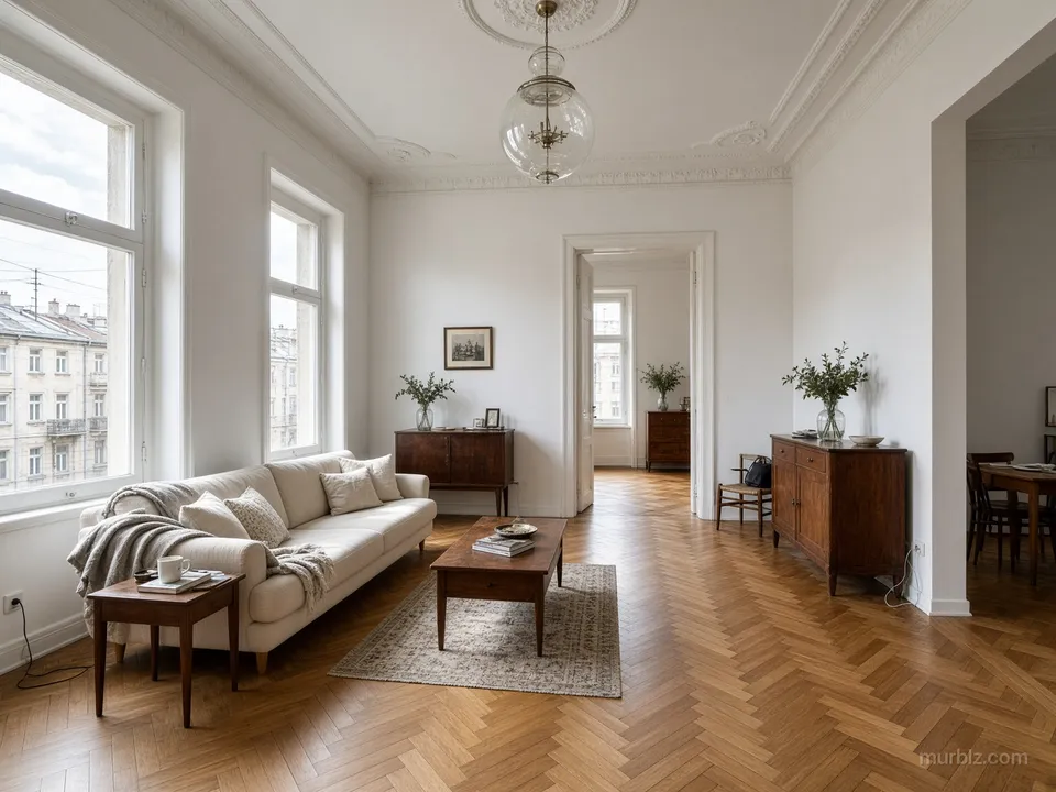 Căn hộ ba phòng ngủ 107 m² trần cao 3.2 m ở Oborishte