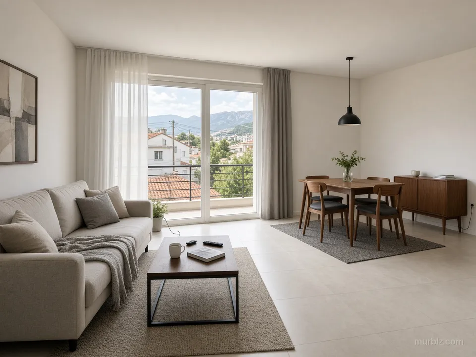 Căn hộ hai phòng ngủ 71 m² có gara trong tòa nhà mới ở trung tâm Budva