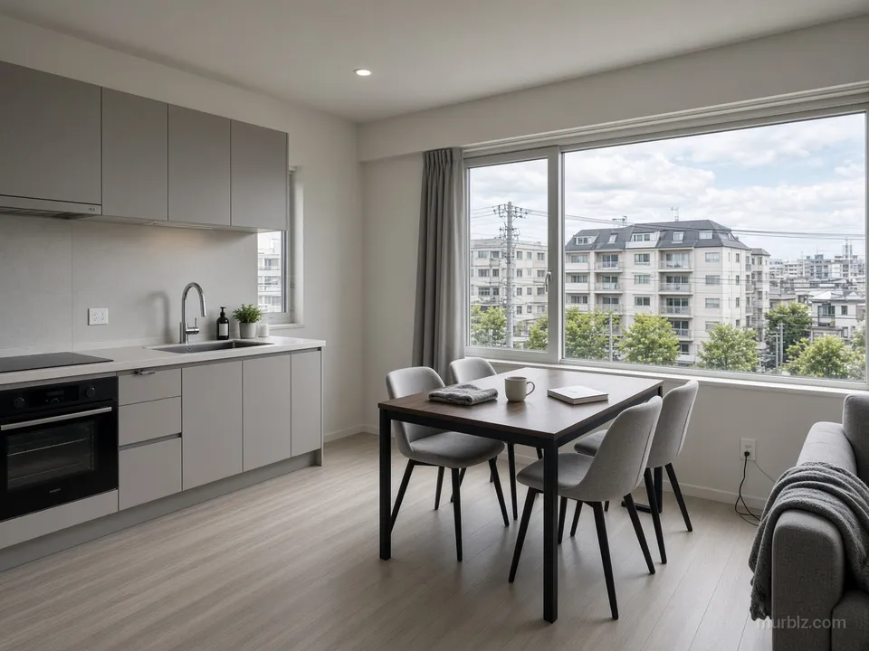 Căn hộ hai phòng ngủ 68 m² có hai sân hiên và gara