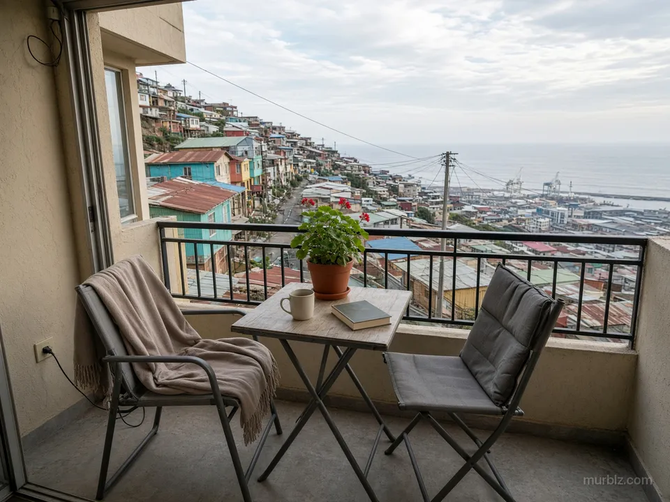 Two-bedroom apartment on the hills of Valparaíso