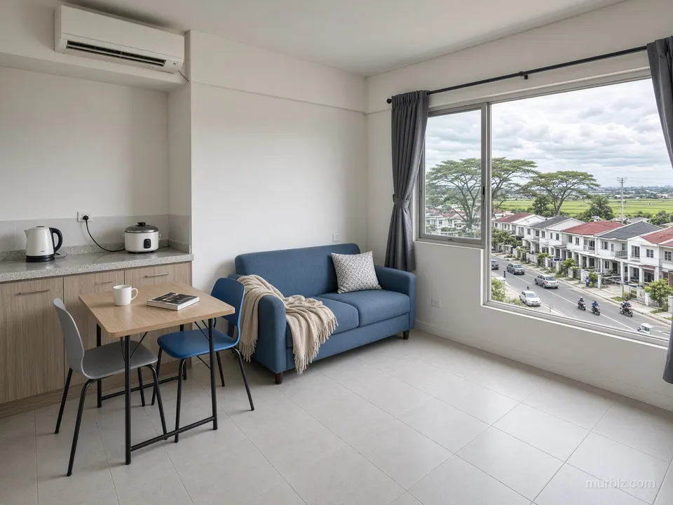 One-bedroom apartment in the suburbs of Manila
