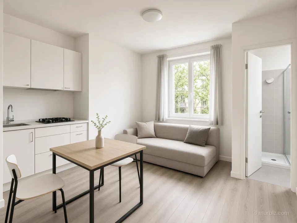 A studio in a well-kept building in eastern Paris