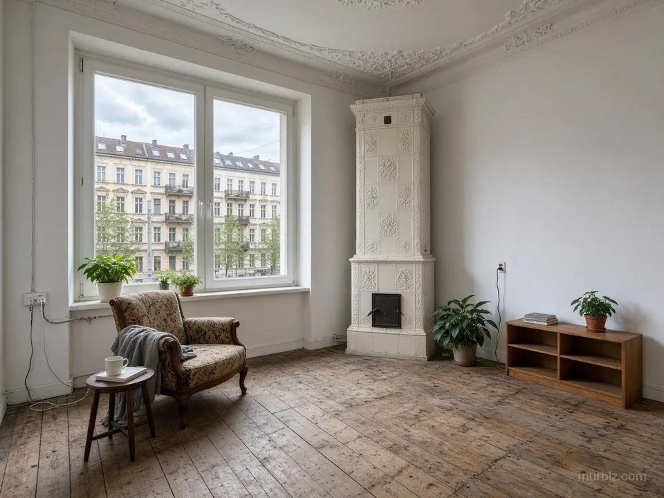 A one-bedroom apartment in a period building in Neukölln