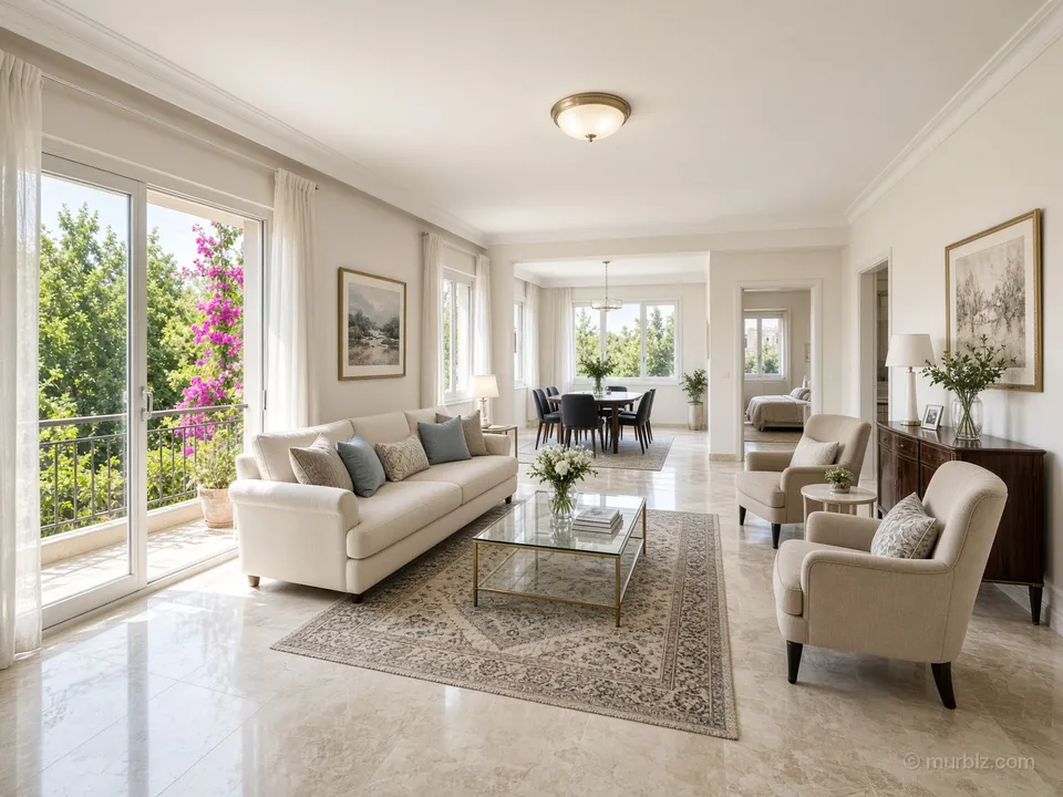 A dual-aspect two-bedroom apartment on the southern coast of Athens