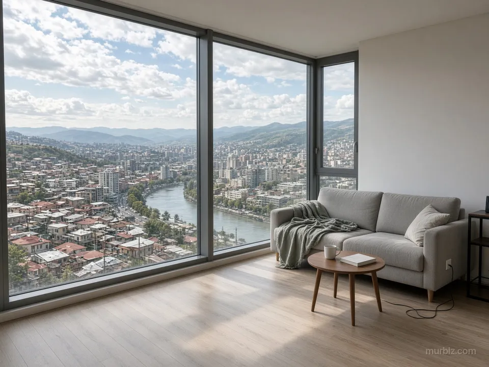 Căn hộ hai phòng ngủ 57 m² ở tầng 16 của tòa nhà năm 2025