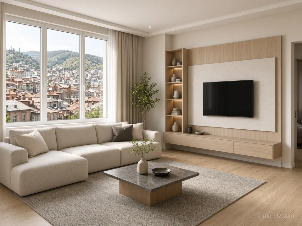 A 61 m² apartment on the 12th floor of a new building