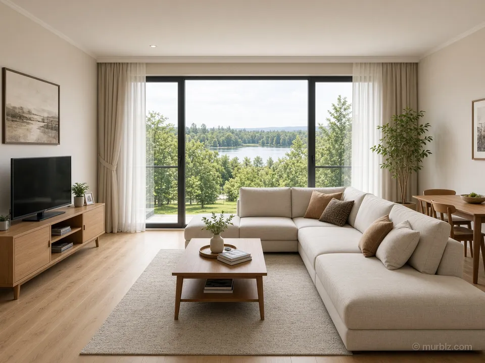 A 118 m² three-bedroom apartment by Lisi Lake for residence