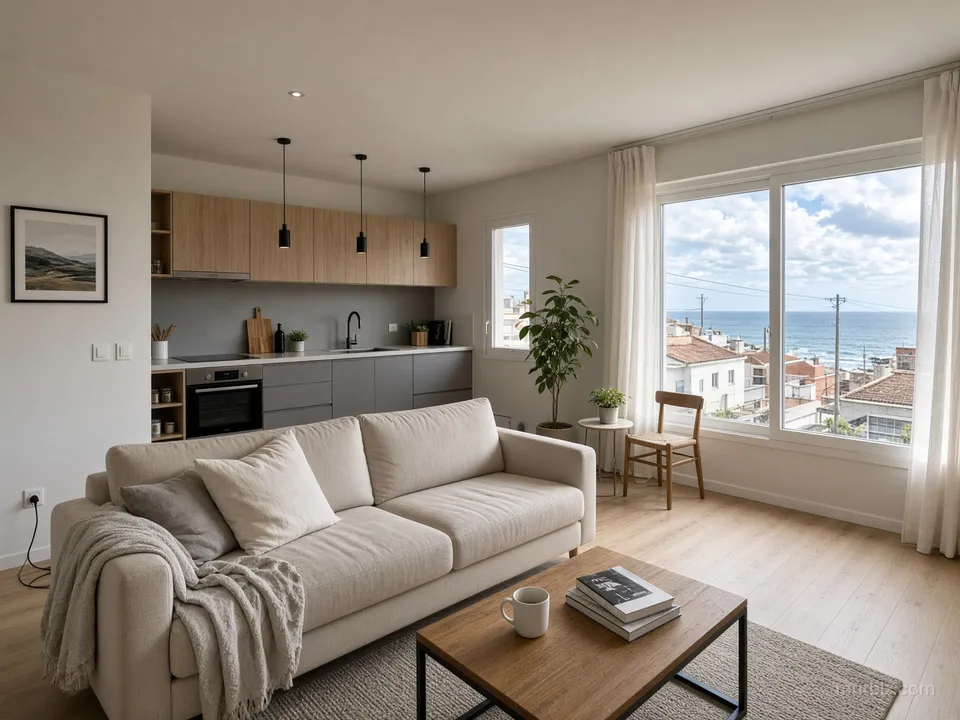 San Gabriel'de deniz manzaralı 75 m² 2+1 daire