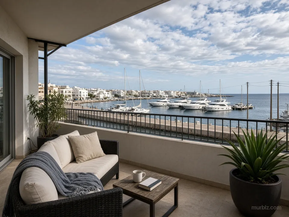 Deniz ve Sant Antoni limanı manzaralı 52 m² 1+1 daire