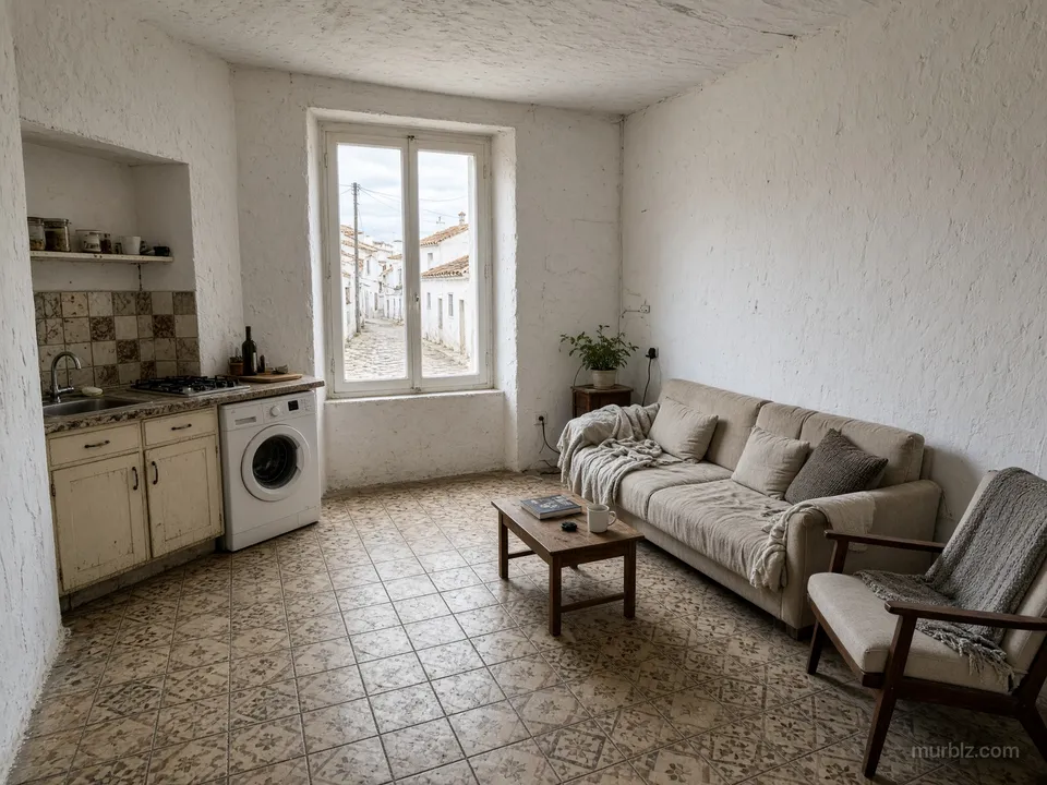 İbiza limanı manzaralı, yenilenecek 40 m² 2+1 daire