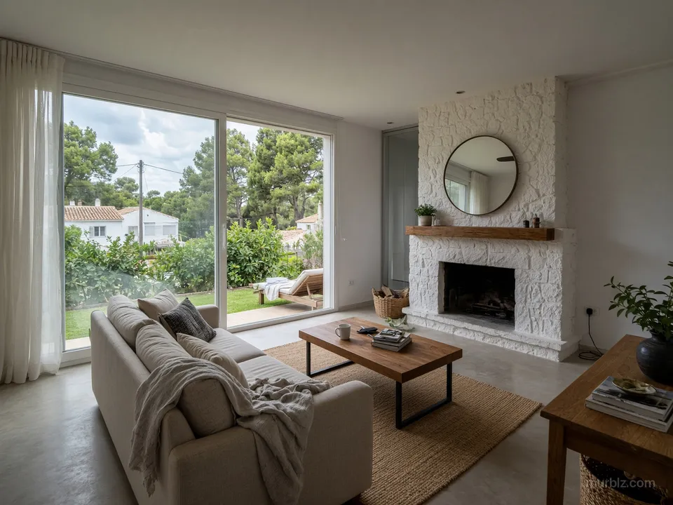 Cala Vadella koyunda şömineli ve bahçeli 65 m² 2+1 daire