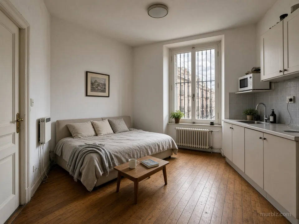 Lavapiés'te sokağa açılan kendi girişi olan 24 m² stüdyo