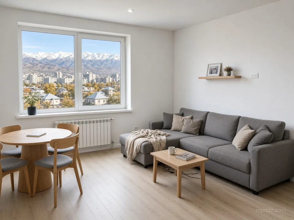 A three-room apartment in the Nauryzbay district