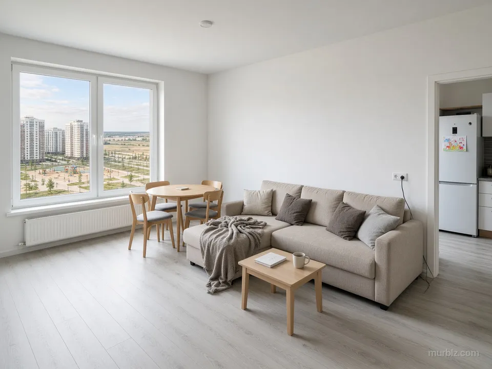 A three-room apartment in the Nura district