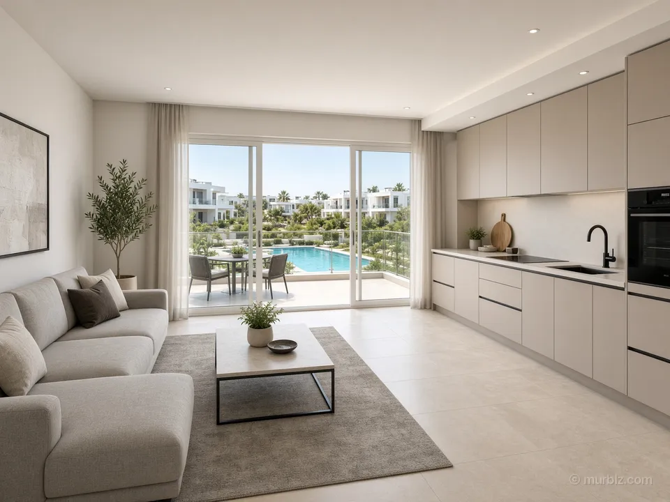 A new two-bedroom apartment in a gated complex for permanent residence