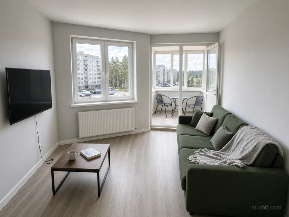 One-bedroom apartment in Vilnius by Santaros Clinics
