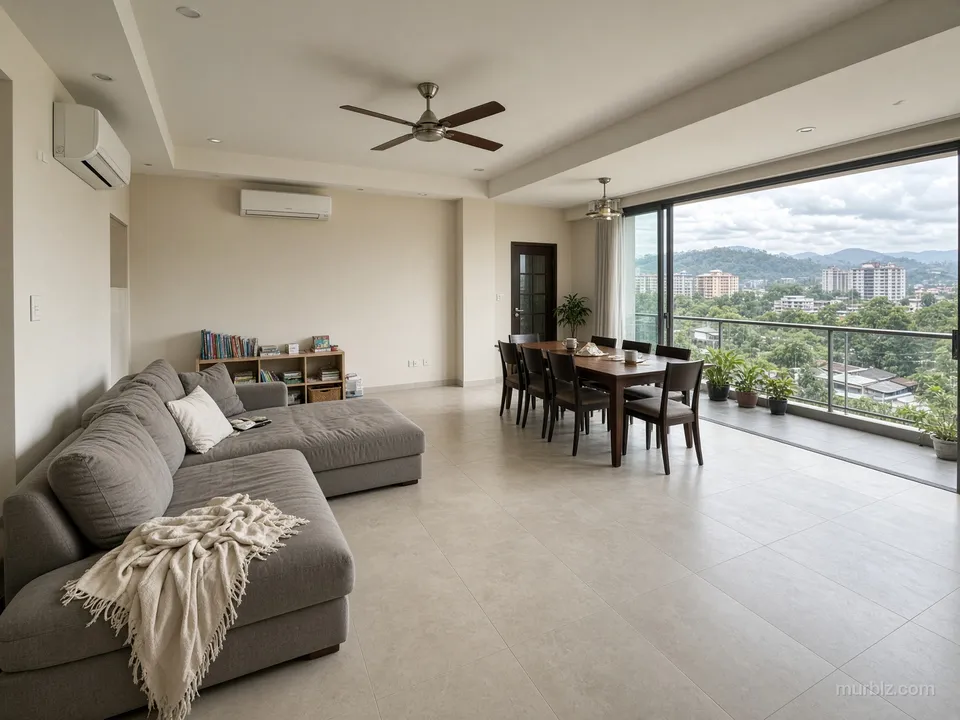 Four-bedroom apartment for a large family in Setapak