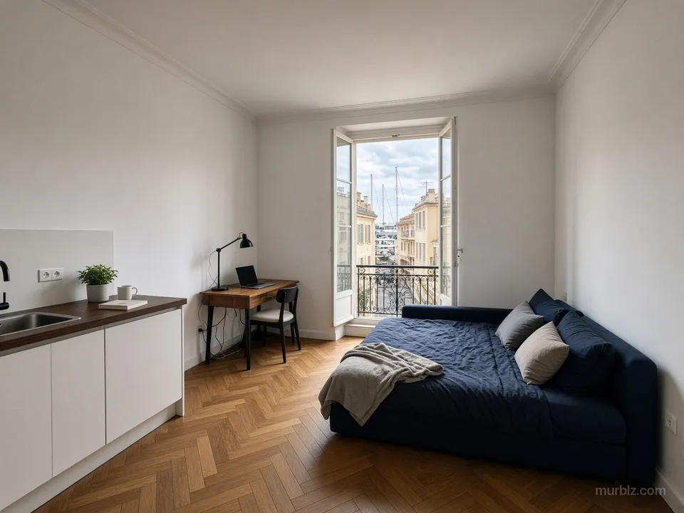 Studio apartment in La Condamine district
