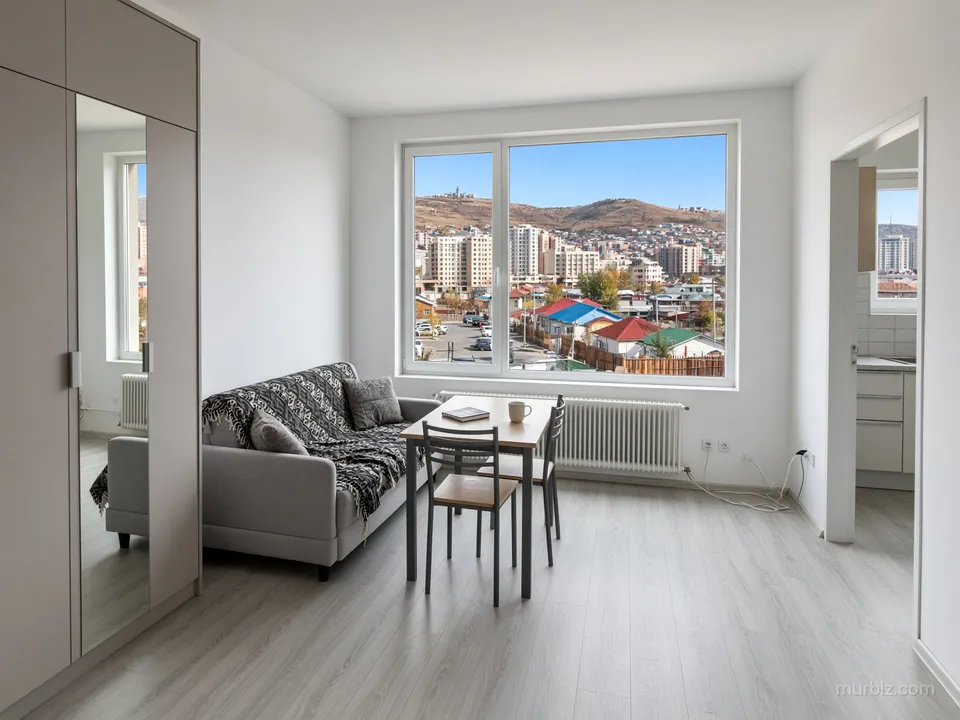 One-room apartment in a new building in Songinokhairkhan