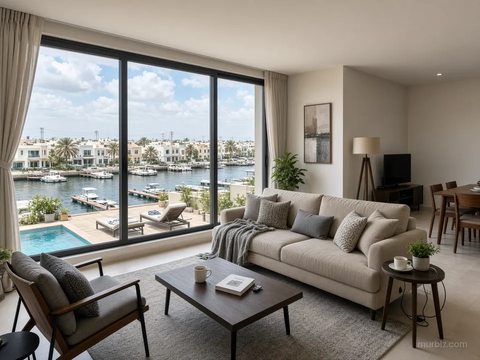 Kanal manzaralı, eşyalı 50 m² 1+1 daire