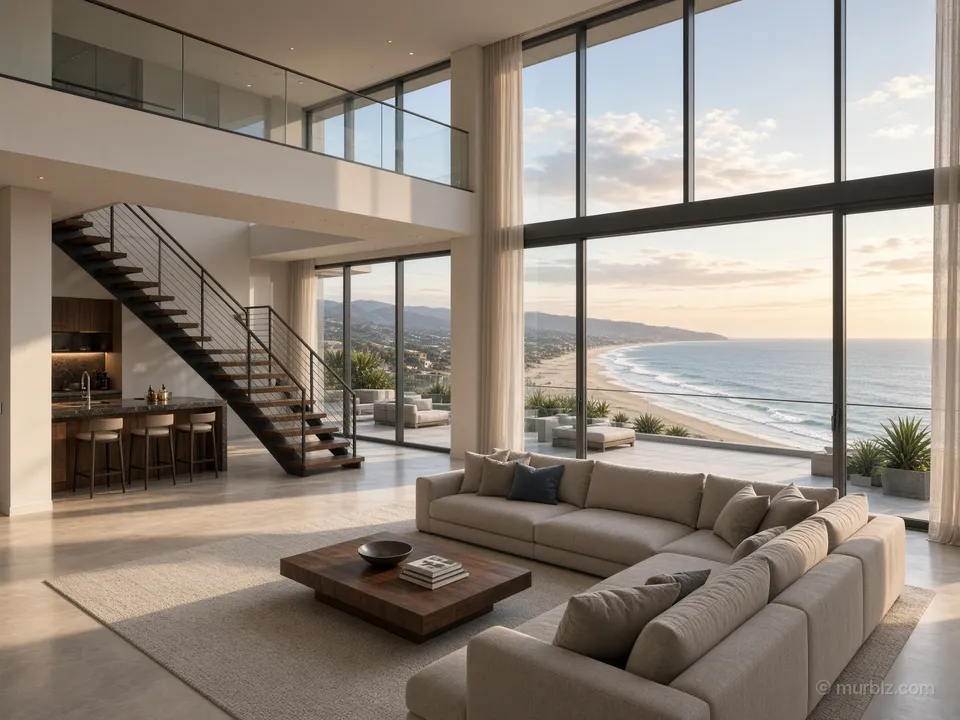 A 313 m² beachfront duplex penthouse for investor residence