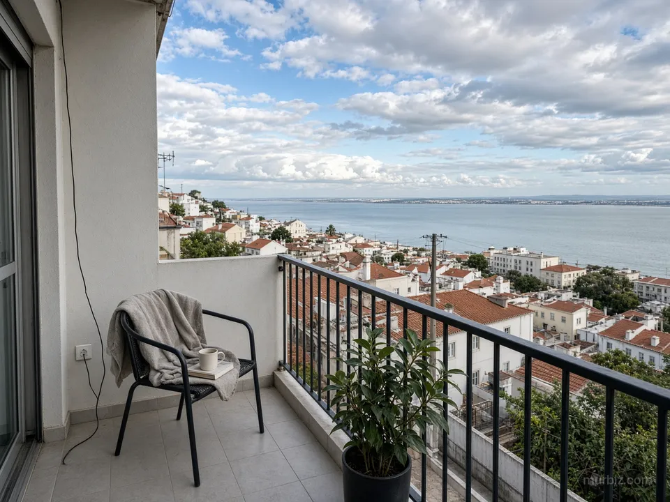Balkonlu ve nehir manzaralı 51,6 m² 2+1 daire