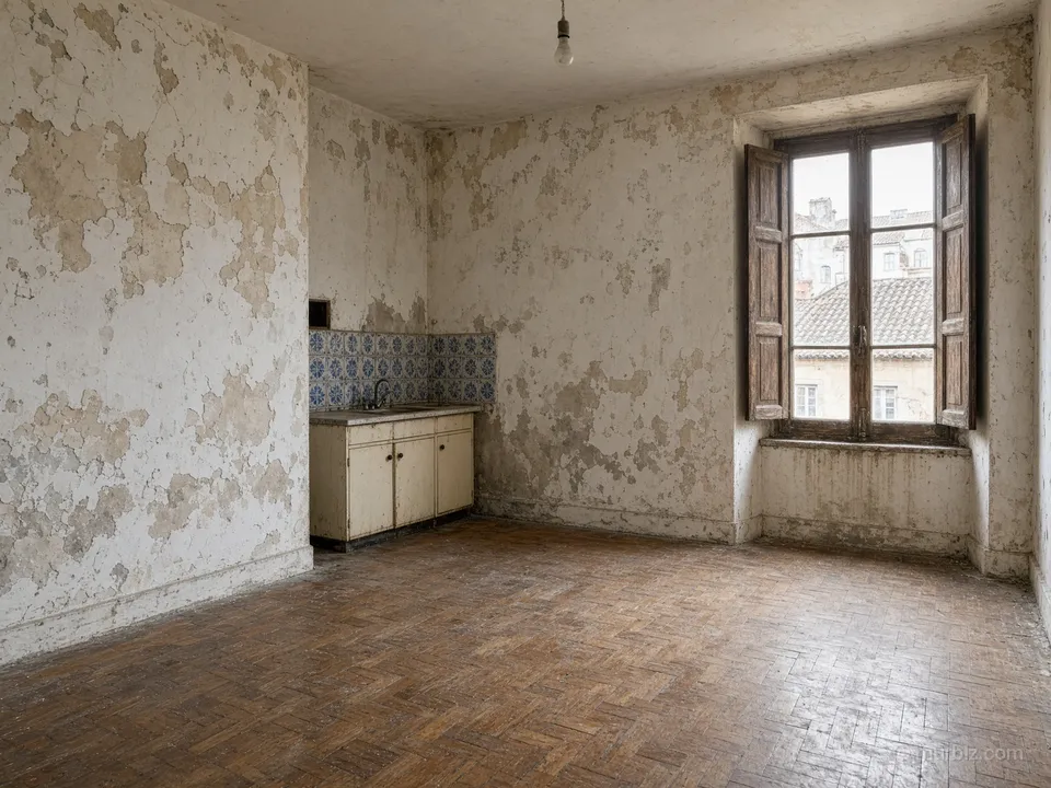 A one-bedroom apartment to renovate in the old centre of Coimbra
