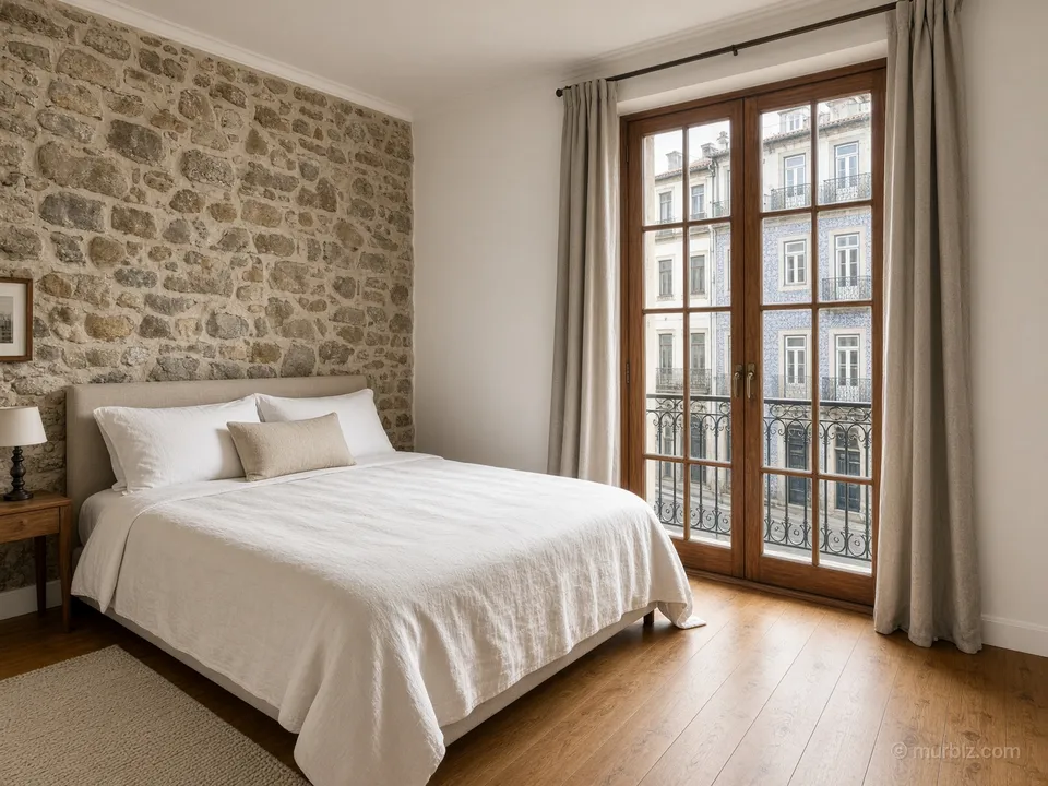 A one-bedroom apartment with a balcony by the Clérigos Tower