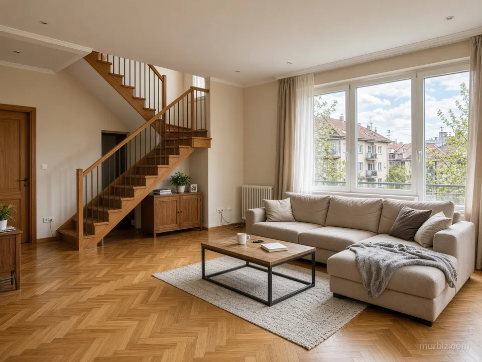Merkezde otoparklı, iki katlı 148 m² 3+1 daire