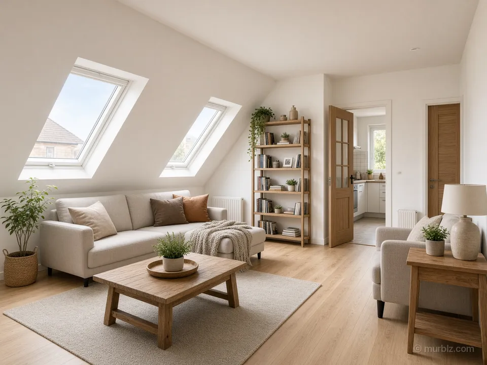 Apartamento amplo de 64 m² no sótão