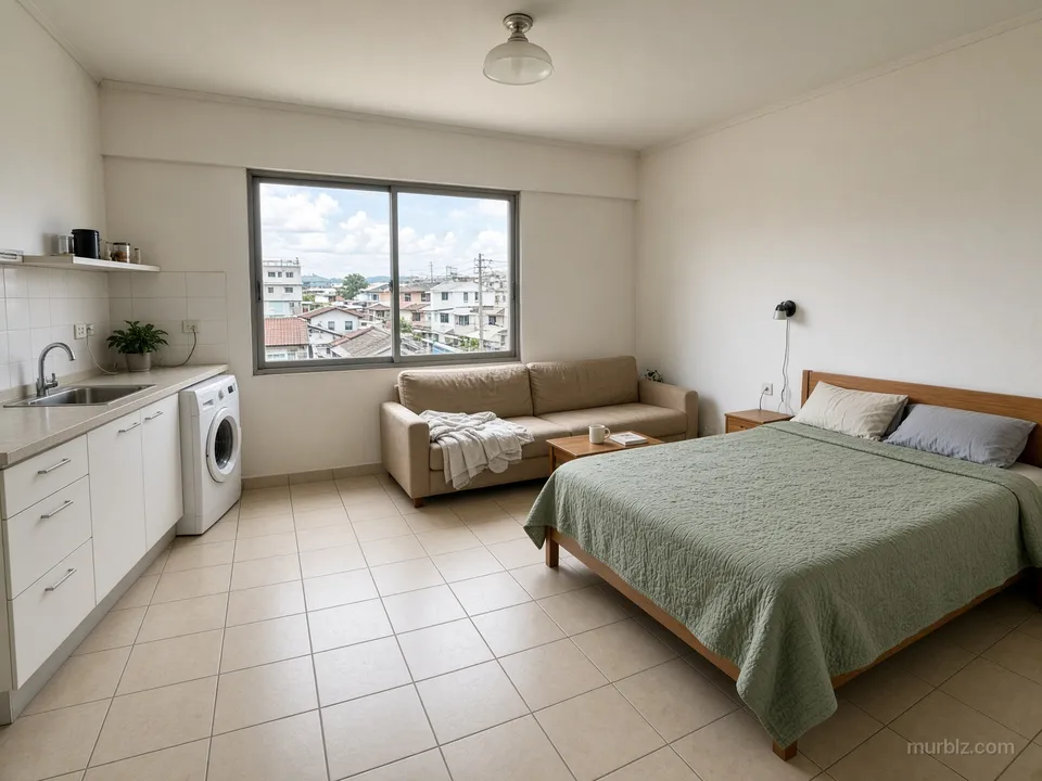 Sukhumvit Caddesi yanında yenilenmiş 35 m² stüdyo daire