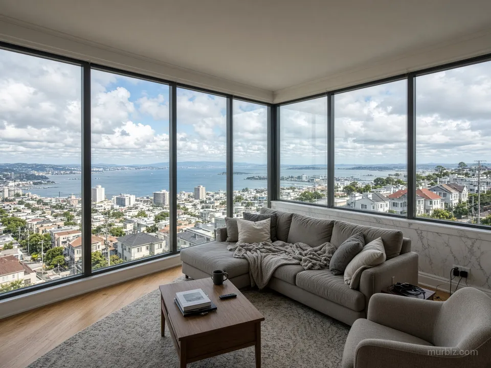 10 yıllık vize için 32. katta körfez manzaralı 88 m² 2+1 daire