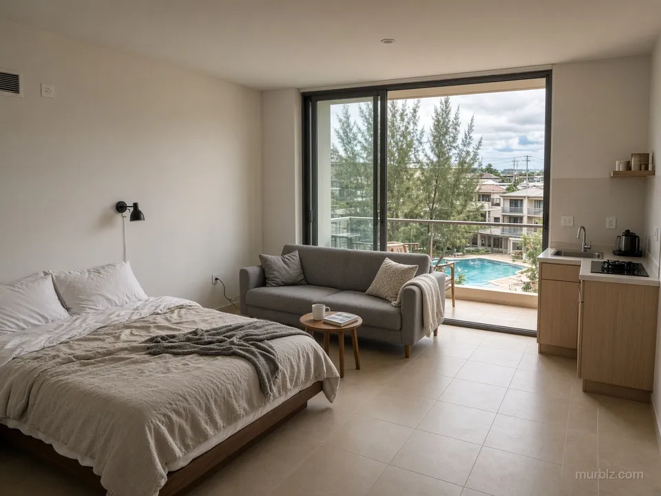 Mai Khao plajı yanında havuzlu bir binada 20,65 m² stüdyo daire