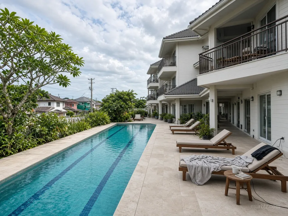 100 metrelik havuz yanında 108 m² 2+1 daire