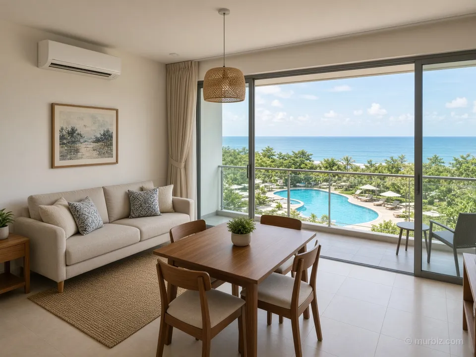 A two-bedroom apartment with appliances in Hua Hin, ready to move into