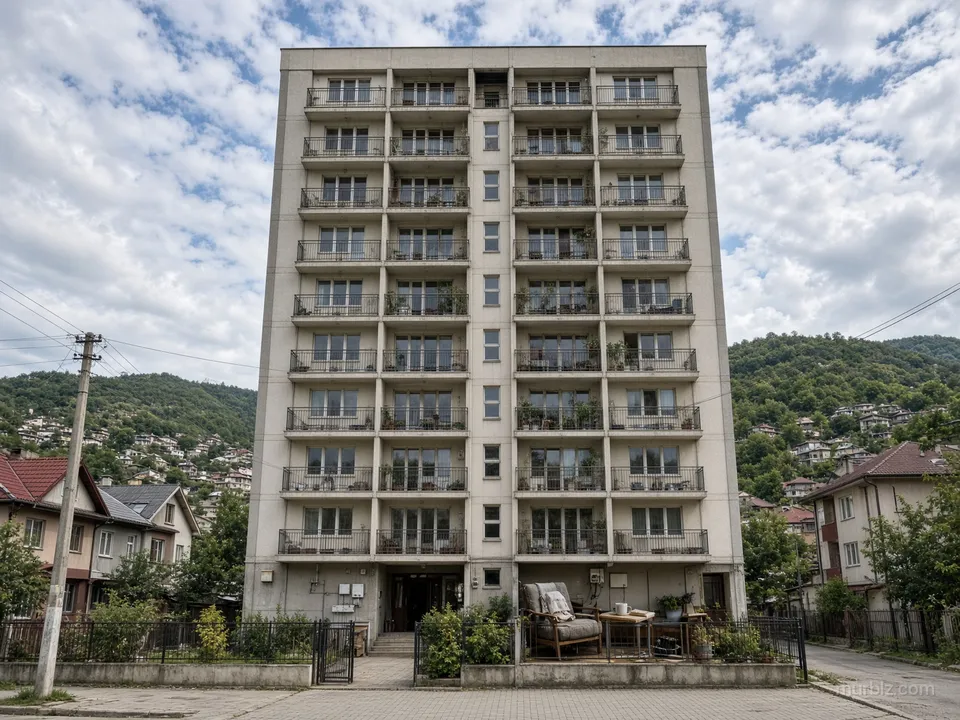アクチャアバト中心部の近くの、入居者付きで寝室2室の100㎡のマンション