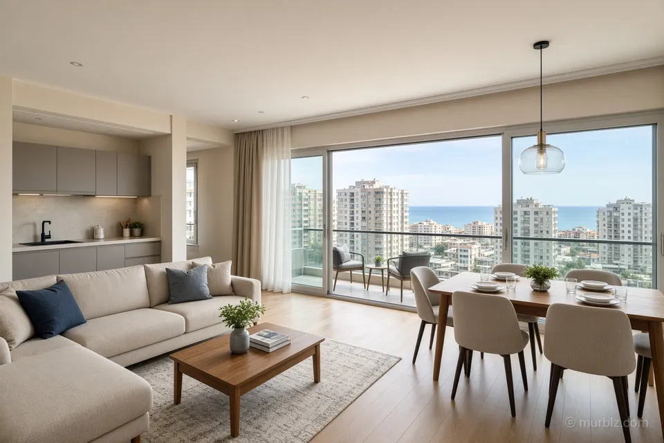 A family apartment in a new building in Mersin