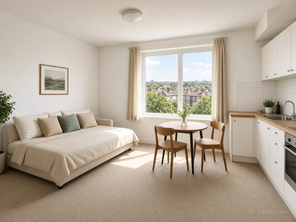 A top-floor studio with parking in Wallington