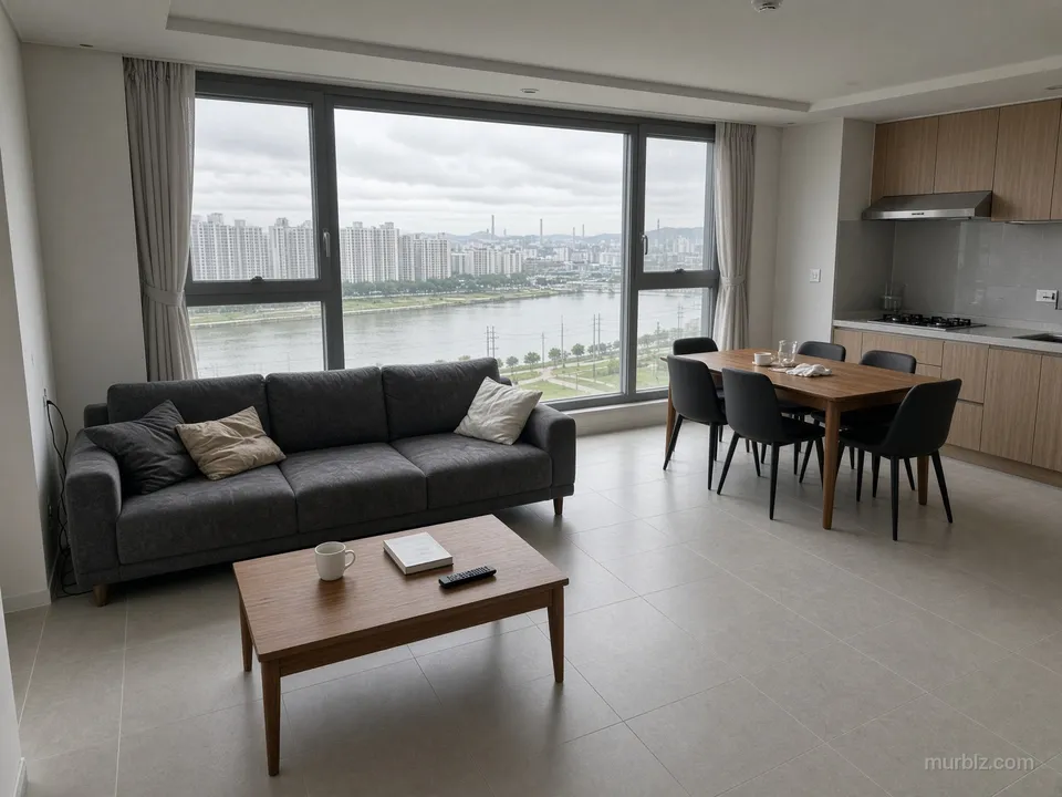 Three-bedroom apartment in Nam District, the business centre of Ulsan