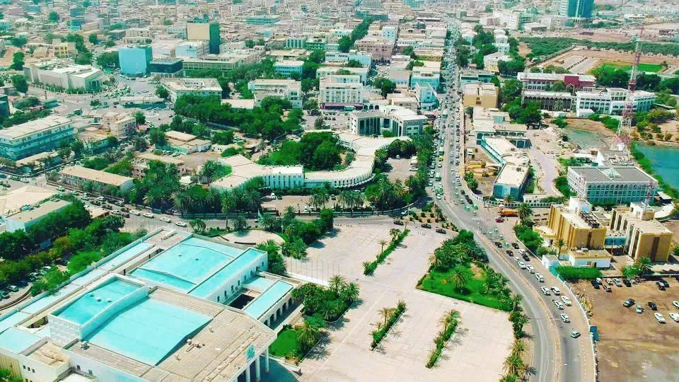 Центр города Джибути с высоты