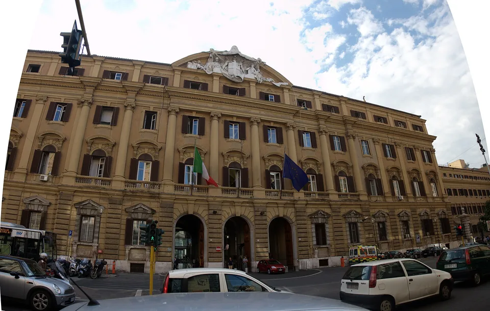 The Ministry of Economy and Finance building on Via XX Settembre in Rome