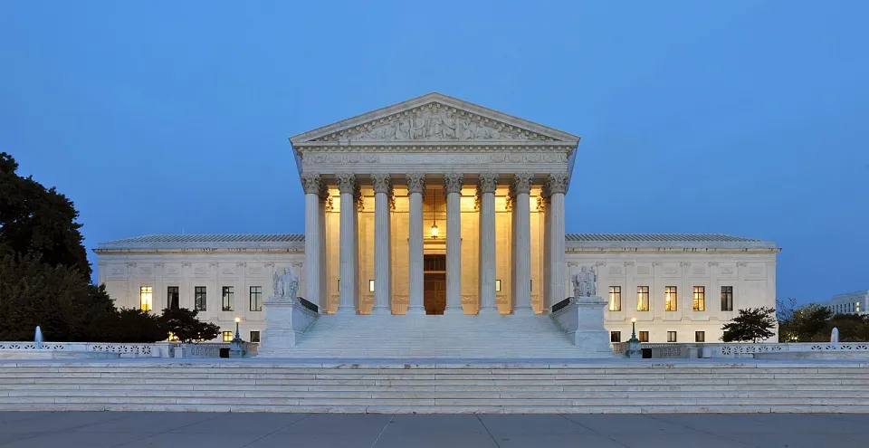 The US Supreme Court building in Washington